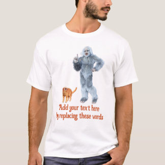 Custom Funny Yeti and Cat T Shirt