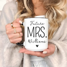 Custom Future Mr and Mrs Mug, Engagement Gift Mugg