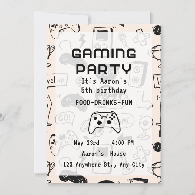Custom Game Night Invitations Inbjudningar (Framsida)