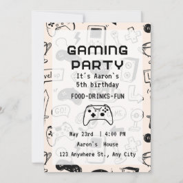 Custom Game Night Invitations Inbjudningar