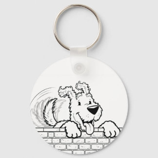 Custom gel mouse pad with a dog design nyckelring
