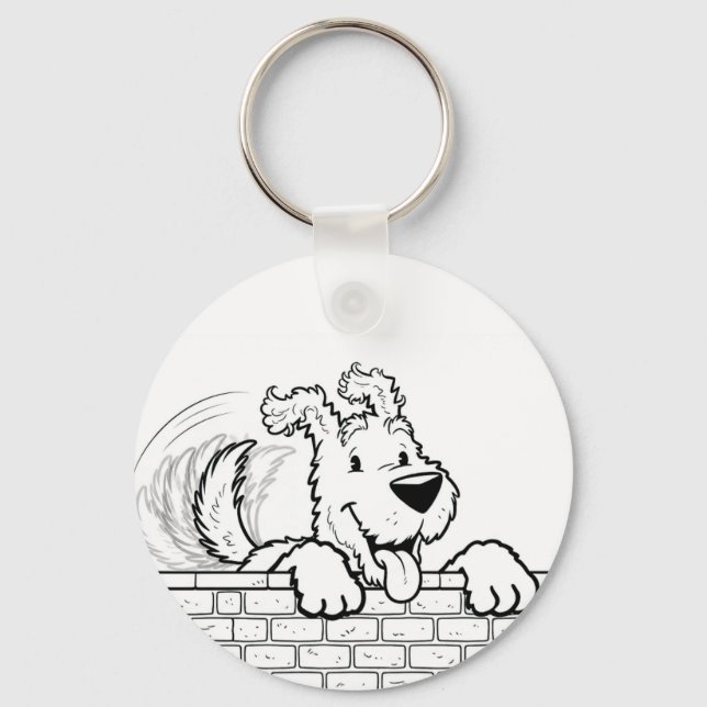 Custom gel mouse pad with a dog design nyckelring (Framsida)