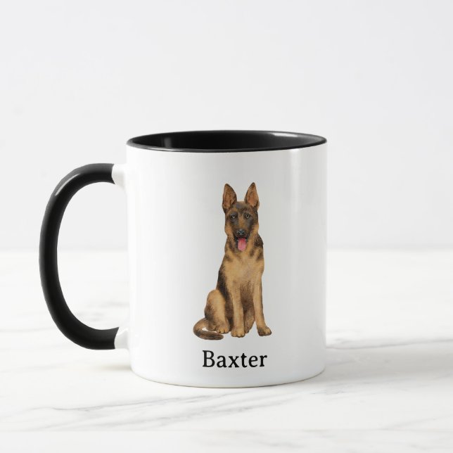 Custom German Shepherd Photo Mugg (Vänster)