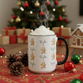 Custom Gingerbread Christmas Mug Gift for Friends Mugg