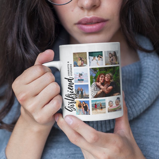 Custom Girlfriend Photo Collage Kaffemugg (Skapare uppladdad)