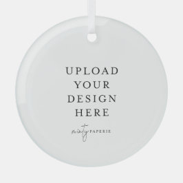 Custom Glass Christmas Ornament, Upload your Photo Julgransdekoration