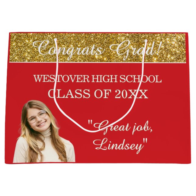 Custom Glitz! Personalized Graduation  Large Gift (Framsidan)