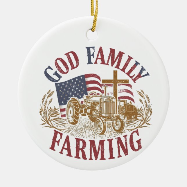 Custom “God Family Farming” Ornament (Framsidan)