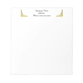 Custom Gold Corner Business Notepad Anteckningsblock