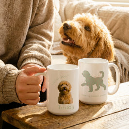Custom Golden Doodle Photo I Woof You Personalized Kaffemugg
