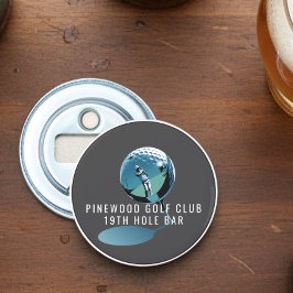 Custom Golf Bottle Opener, Personalized 19th Hole Flasköppnare