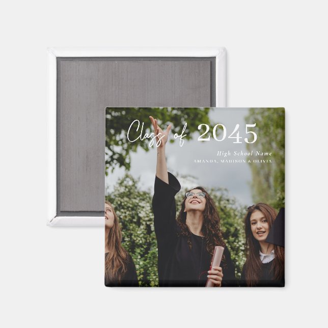 Custom Graduation Farewell Gift Photo Magnet (Front/Back)