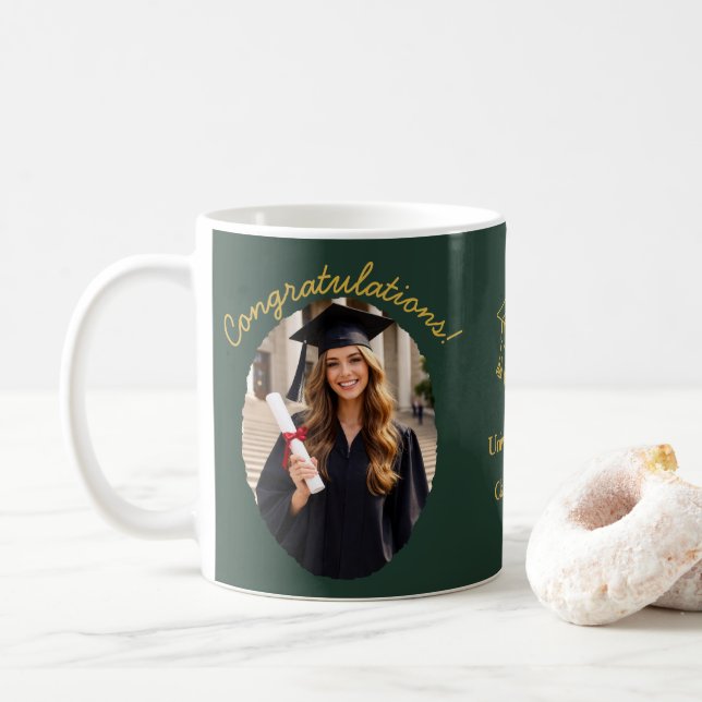 Custom Graduation Photo Mug Congratulations Kaffemugg (Med munk)