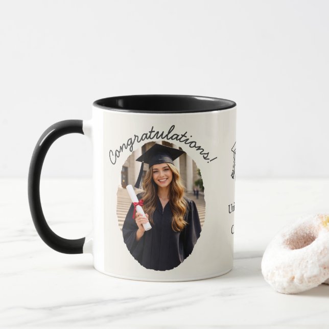 Custom Graduation Photo Mug Congratulations Mugg (Med munk)