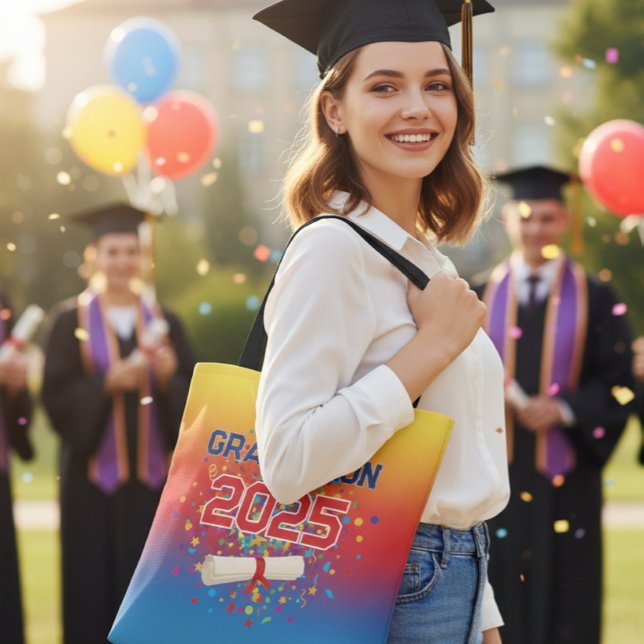 Custom Graduation Tote Bag - Canvas Tote with Date Tygkasse (Skapare uppladdad)
