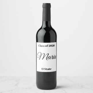 Custom Graduation Wine Label Photo Prop 2026 Vinflaska Etikett