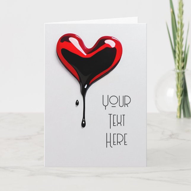 custom graffiti love heart valentines day helgkort (Framsida)