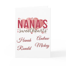 Custom Grandkids Names Greeting Card
