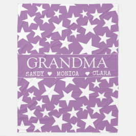Custom grandma blanket with grandkids names fleecefilt