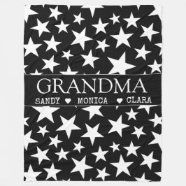 Custom grandma blanket with grandkids names fleecefilt