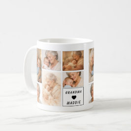 Custom Grandma Photo Collage | Grandparents Day Kaffemugg