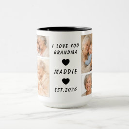 Custom Grandma Photo Collage | Grandparents Day Mugg