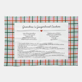 Custom Grandma Recipe Keepsake Christmas Kökshandduk
