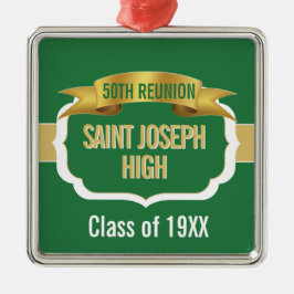 Custom Green 50th Class Reunion  Julgransprydnad Metall
