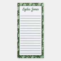 Custom Green Floral Block Print, Personalized