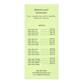 Custom Greenleaf Nursery Branding Reklamkort