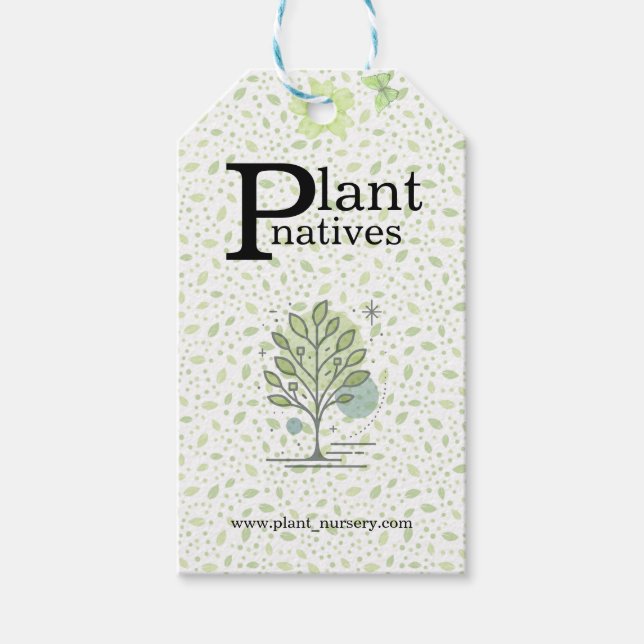 Custom Greenleaf Nursery Branding Tag Presentetikett (Framsidan)