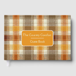 Custom Guest Book Gingham Style Vacation Rentals Gästböcker