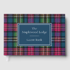 Custom Guest Book Gingham Style Vacation Rentals Gästböcker