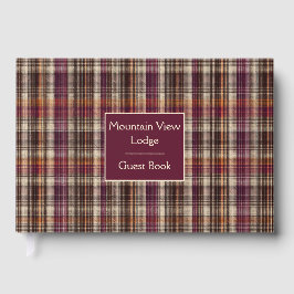 Custom Guest Book Gingham Style Vacation Rentals Gästböcker