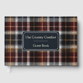 Custom Guest Book Gingham Style Vacation Rentals Gästböcker