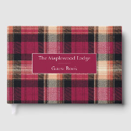 Custom Guest Book Gingham Style Vacation Rentals Gästböcker