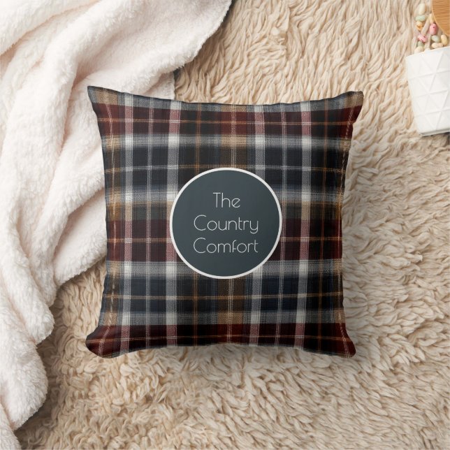 Custom Guest Throw Pillow Gingham Vacation Rentals Kudde (Filt)