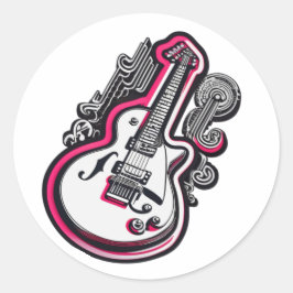 Custom Guitar Stickers Runt Klistermärke