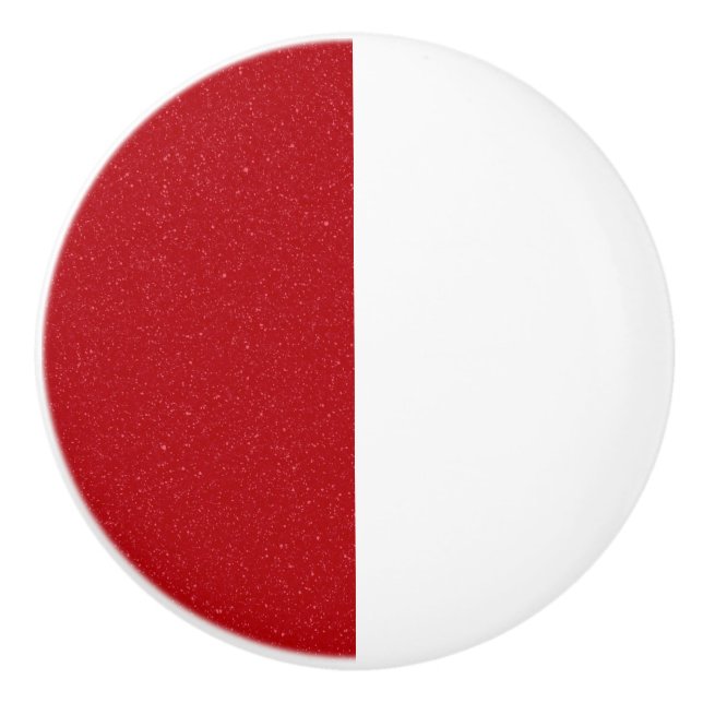 Custom Half Tomato Red Ceramic Pull Drawer Knob Knopp (Framsidan)