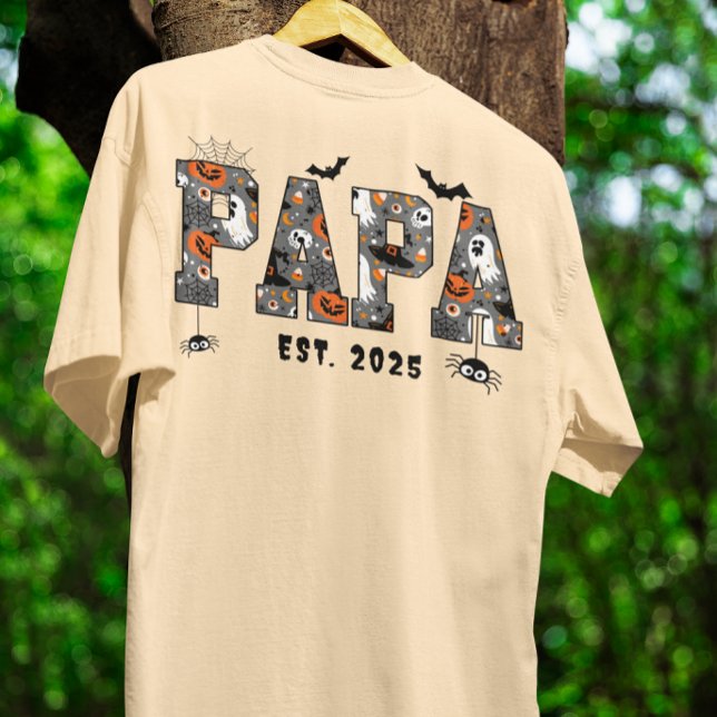 Custom Halloween PAPA DAD spooky theme T Shirt (Skapare uppladdad)