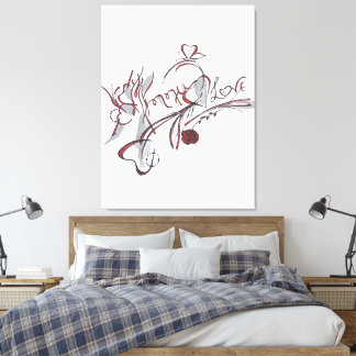  custom hand-drawn calligraphy art canvastryck