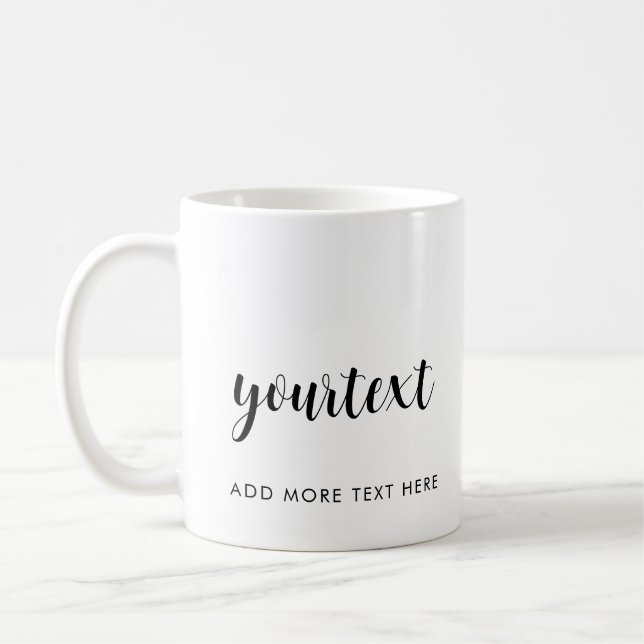 Custom Handwritten Your Text or Names Template Kaffemugg (Vänster)