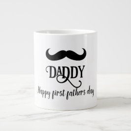 custom Happy first father's day  Jumbo Mugg