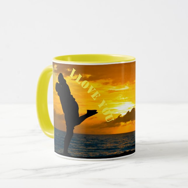 Custom Happy love Day new Mugg (Framsida vänster)