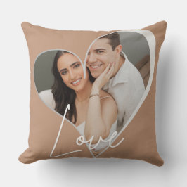 Custom Heart Shape Photo Throw Pillow Kudde