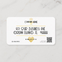 Custom HEART Thank GOD For YOU Small Business Logo Visitkort