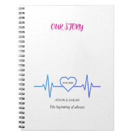 Custom Heartbeat Photo Notebook - Personalized Dat Anteckningsbok