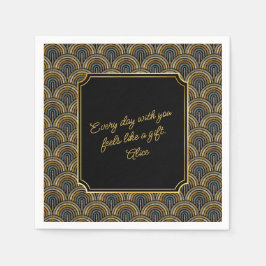 Custom Heartfelt Love Note Wedding Napkins Pappersservett