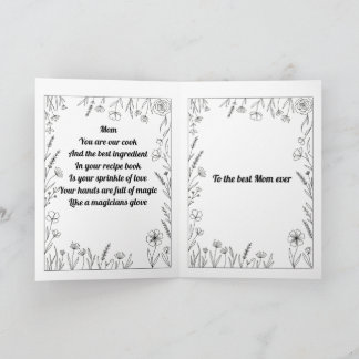 Custom Heartfelt Mother's Day Poem Card. Kort
