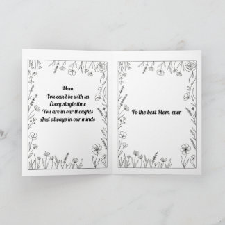 Custom Heartfelt Mother's Day Poem Card. Kort
